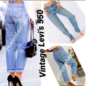 Levi’s Vintage Jeans Made In USA 550 Relaxed Fit Tapered Leg High Waist Size 10